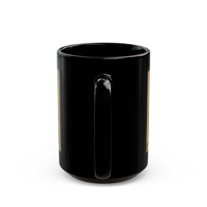 Rear View Of A Cannon With A Soldier Sitting Adjacent To It Facing Forward (U.S. Civil War) Black Coffee Mug