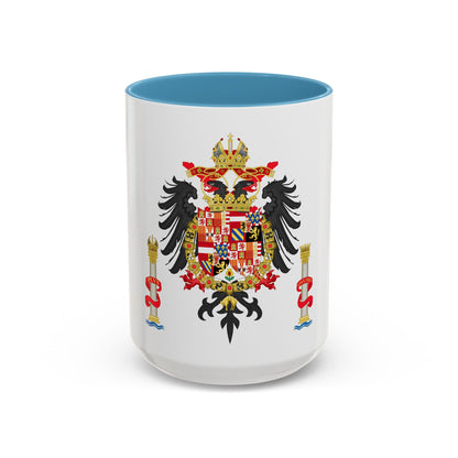 Greater Coat of Arms of Charles V Holy Roman Emperor, Charles I as King of Spain - Accent Coffee Mug