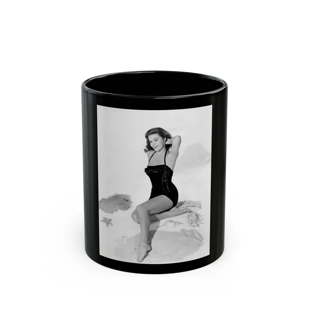 Elaine Stewart #23 1 (Vintage Female Icon) Black Coffee Mug-11oz-Go Mug Yourself