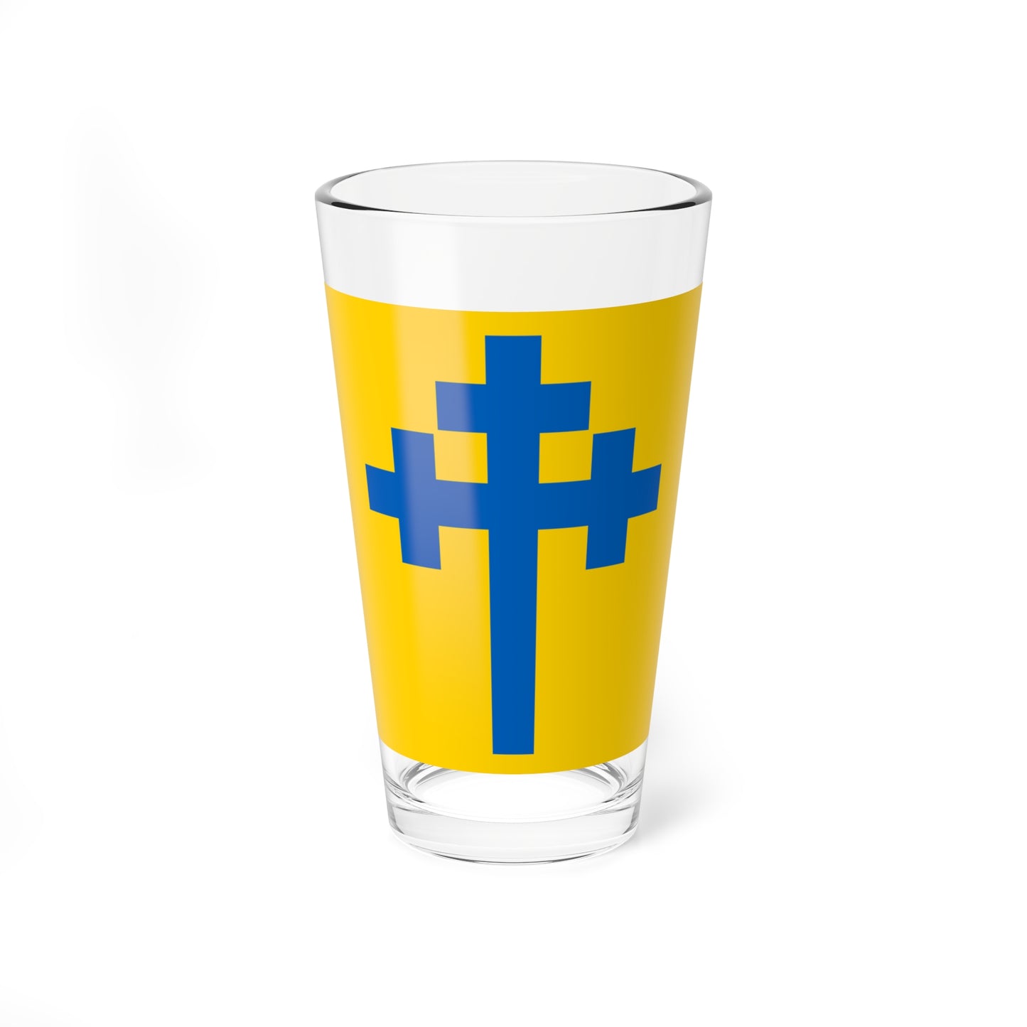Flag of Koping (Sweden) Pint Glass 16oz