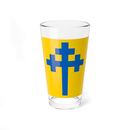 Flag of Koping (Sweden) Pint Glass 16oz