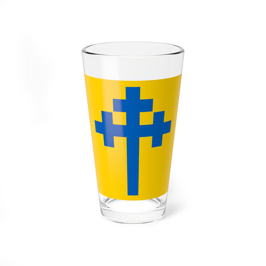 Flag of Koping (Sweden) Pint Glass 16oz