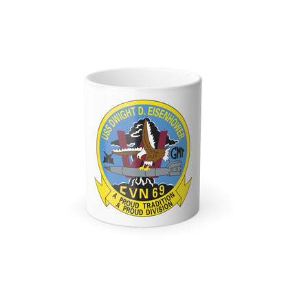 USS Dwight D Eisenhower Proud Tradition (U.S. Navy) Color Changing Mug 11oz