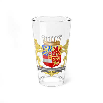 Achievement of Nassau Siegen  protestant branch Princely Counts (Netherlands) (Coat of Arms) Pint Glass 16oz