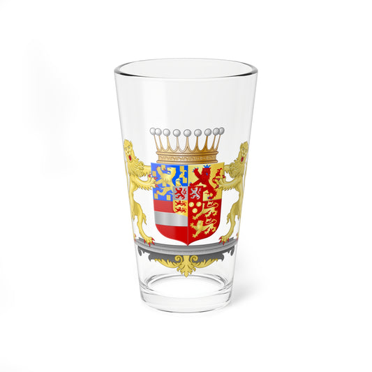 Achievement of Nassau Siegen  protestant branch Princely Counts (Netherlands) (Coat of Arms) Pint Glass 16oz