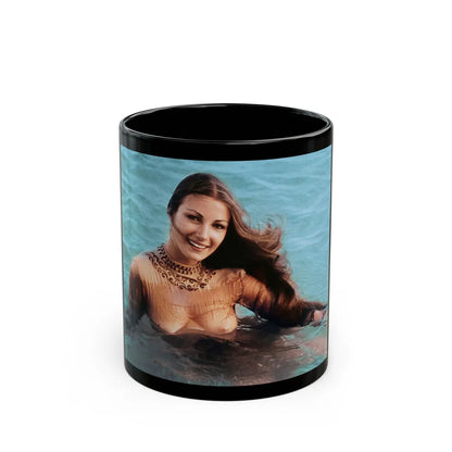 Jane Seymour #12 (Vintage Female Icon) Black Coffee Mug-11oz-Go Mug Yourself