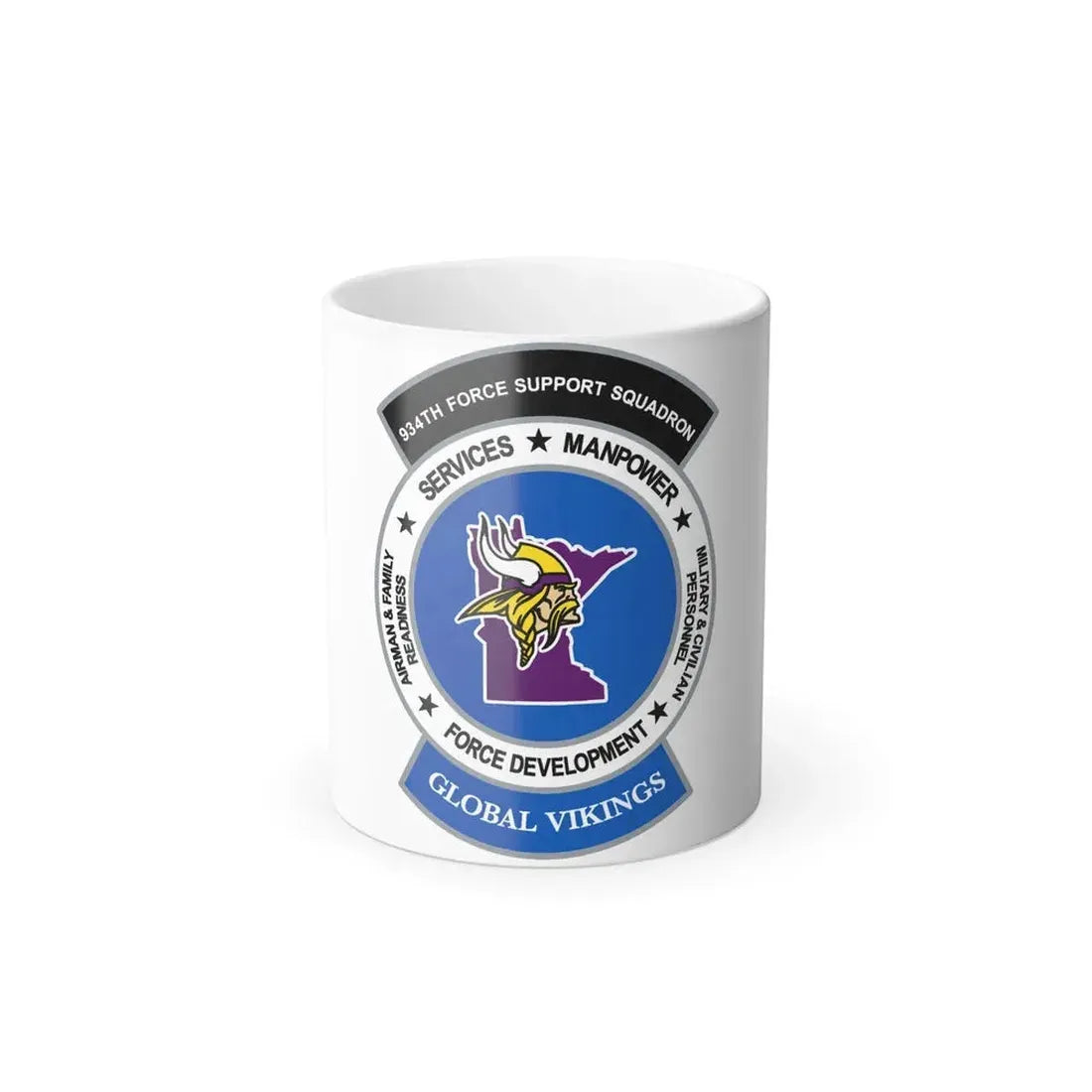 934th Force Support Sq. GLOBAL VIKINGS (U.S. Air Force) Color Changing Coffee Mug 11oz - Go Mug Yourself