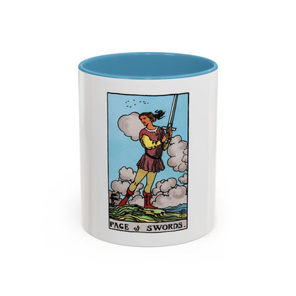 The Page of Swords (Tarot Card) Accent Coffee Mug