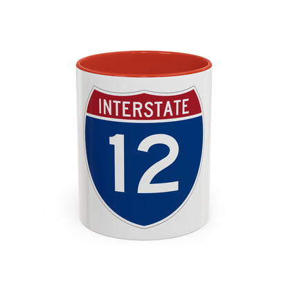 Interstate 12 (U.S. Highways) Accent Coffee Mug