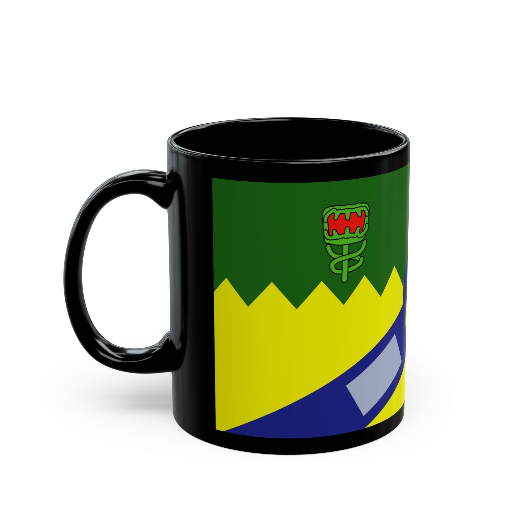 Flag of the City of Launceston Australia - Black Coffee Mug-Go Mug Yourself