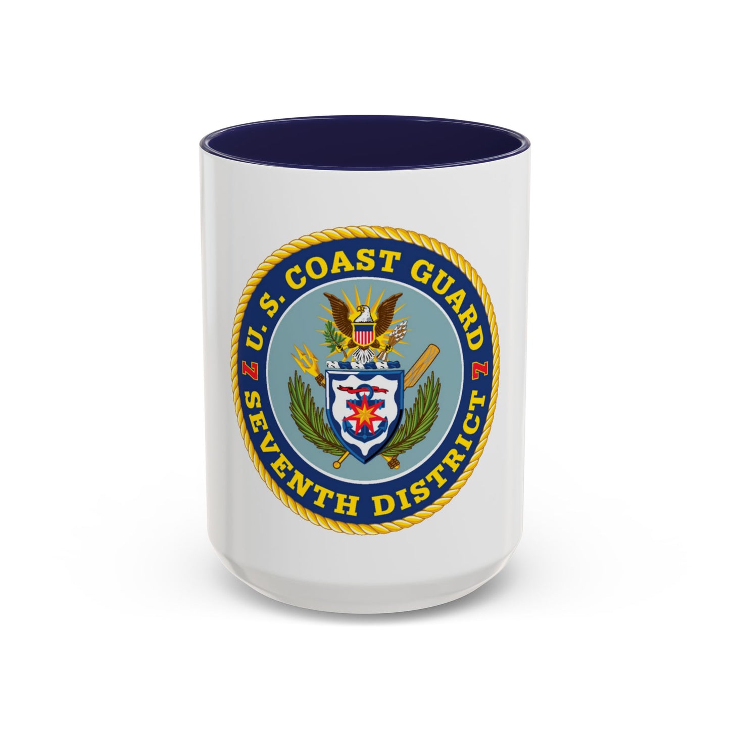 USCG Seventh District (U.S. Coast Guard) Accent Coffee Mug