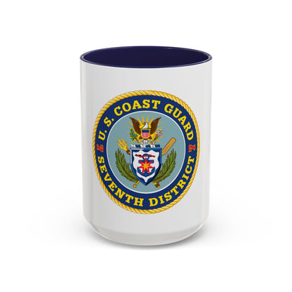 USCG Seventh District (U.S. Coast Guard) Accent Coffee Mug