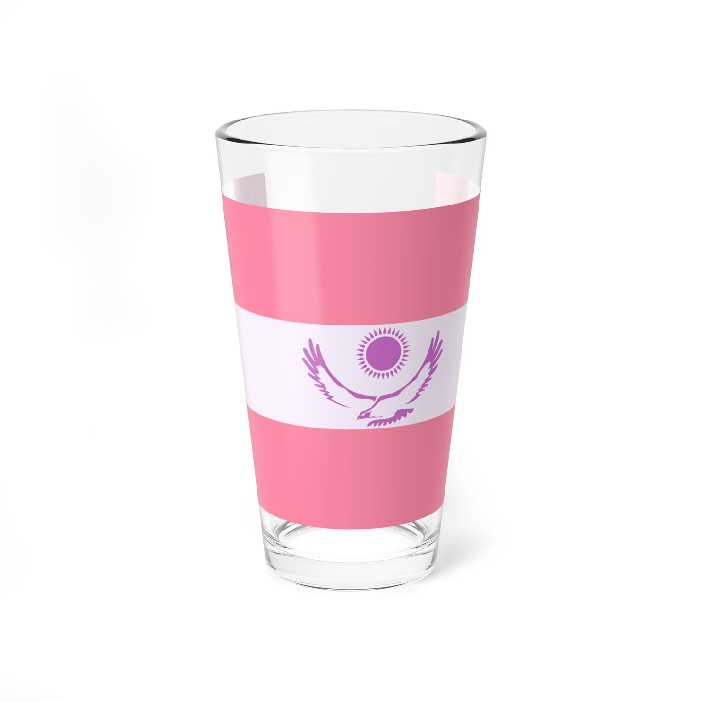 Sapphic pride flag of Kazakhstan (Kazakhstan) Pint Glass 16oz