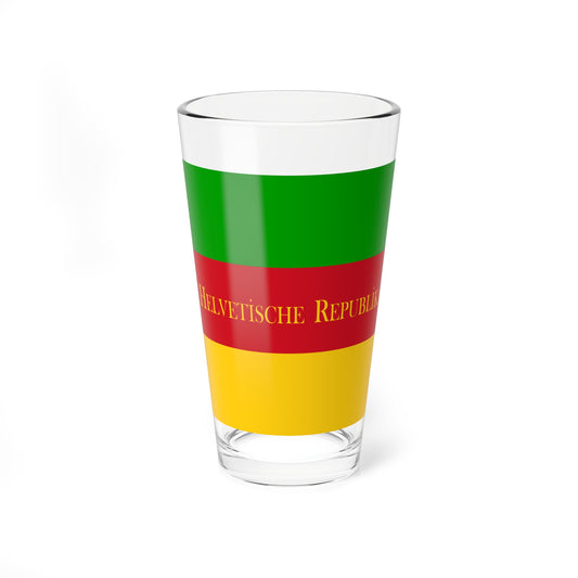 Flag of the Helvetic Republic German (Switzerland) Pint Glass 16oz