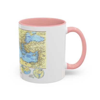 Mediterranean - Historic , 800 BC to AD 1500 (1982) (Map) Accent Coffee Mug