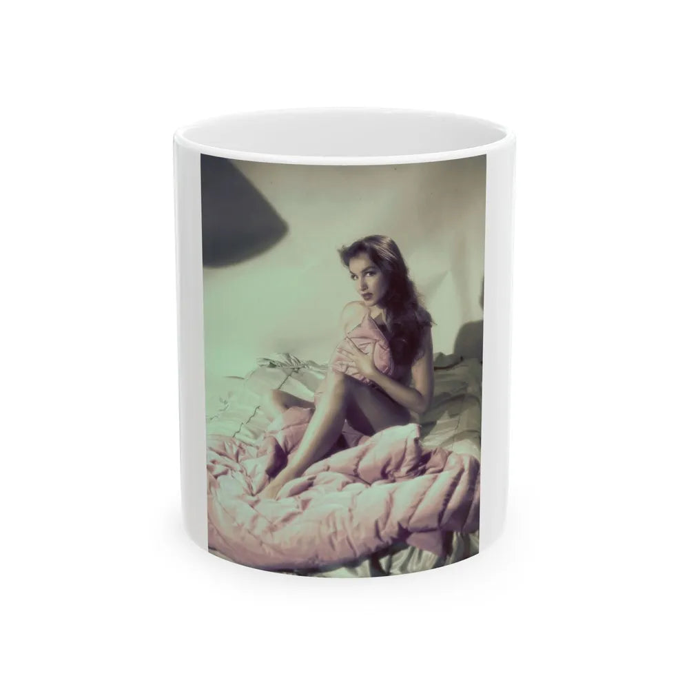 Julie Newmar #310 (Vintage Female Icon) White Coffee Mug-11oz-Go Mug Yourself