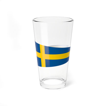 Naval Rank Flag of Sweden - Divisionschef (Sweden) Pint Glass 16oz