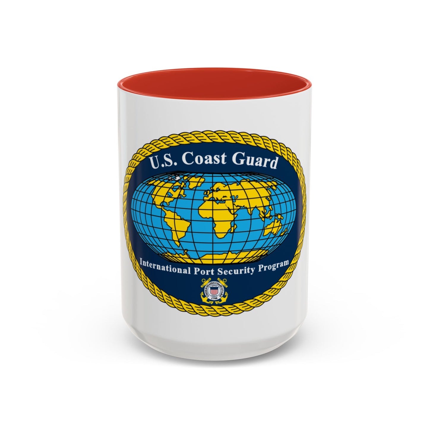 USCG International Port Security Program (U.S. Coast Guard) Accent Coffee Mug