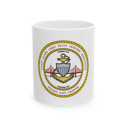 CG CPOA Golden Gate Chapter (U.S. Coast Guard) White Coffee Mug