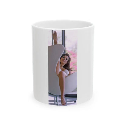 Raquel Welch #270 (Vintage Female Icon) White Coffee Mug-11oz-Go Mug Yourself