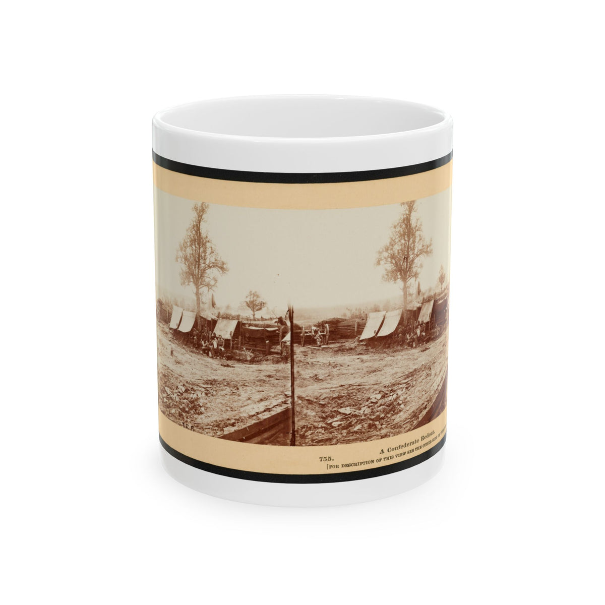 A Confederate Redoubt 001 (U.S. Civil War) White Coffee Mug
