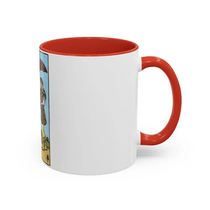 The 2 of Cups (Tarot Card) Accent Coffee Mug-Go Mug Yourself