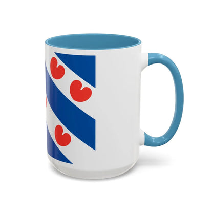 Flag of Friesland Netherlands - Accent Coffee Mug-Go Mug Yourself