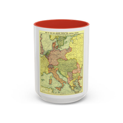 Europe, Central & the Balkan States (1915) (Map) Accent Coffee Mug