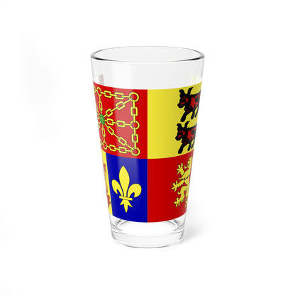 Drapeau propose pour les Pyrenees-atlantiques (France) Pint Glass 16oz