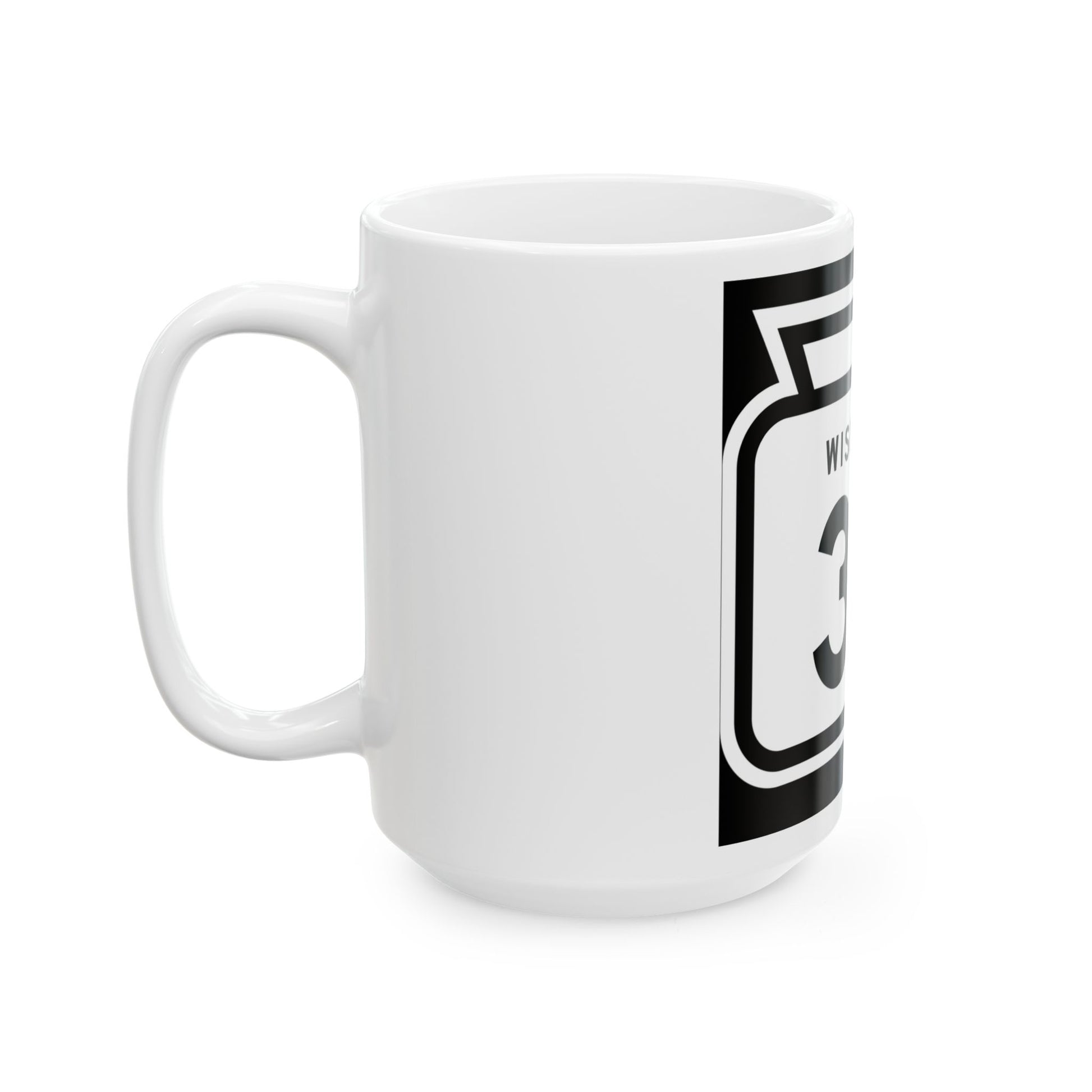 WIS 36 1958 (Wisconsin) (Road Sign) White Coffee Mug-Go Mug Yourself