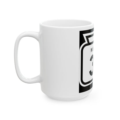 WIS 36 1958 (Wisconsin) (Road Sign) White Coffee Mug-Go Mug Yourself
