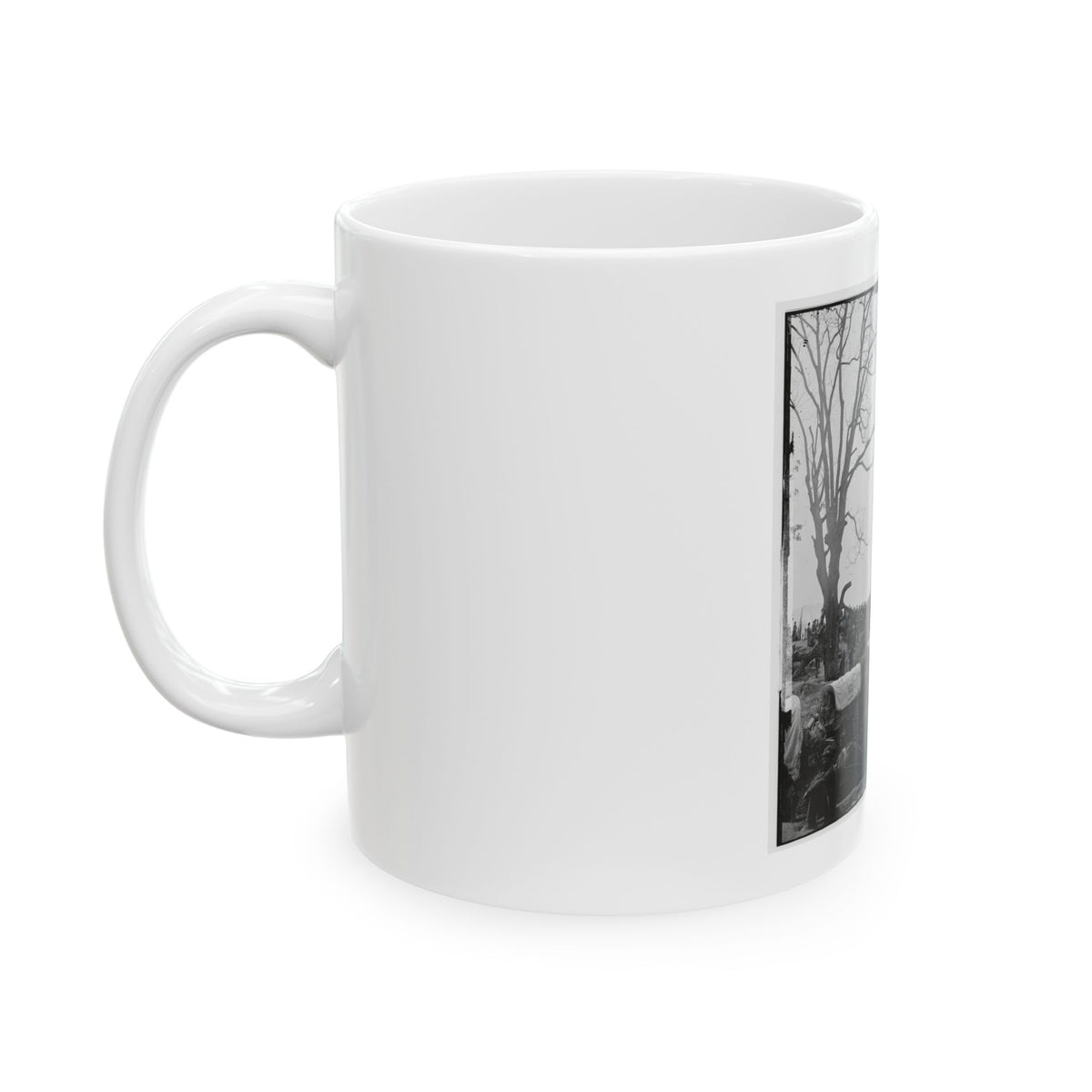 Belle Plain, Va. Wagons Of The Sanitary Commission And A Crowd At The Landing (U.S. Civil War) White Coffee Mug