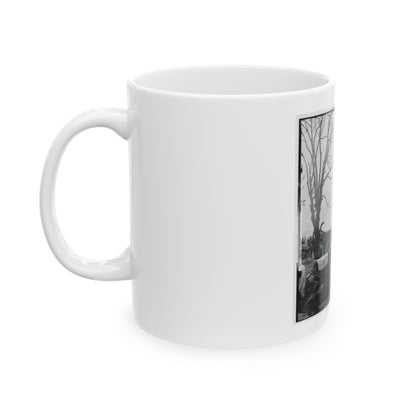 Belle Plain, Va. Wagons Of The Sanitary Commission And A Crowd At The Landing (U.S. Civil War) White Coffee Mug