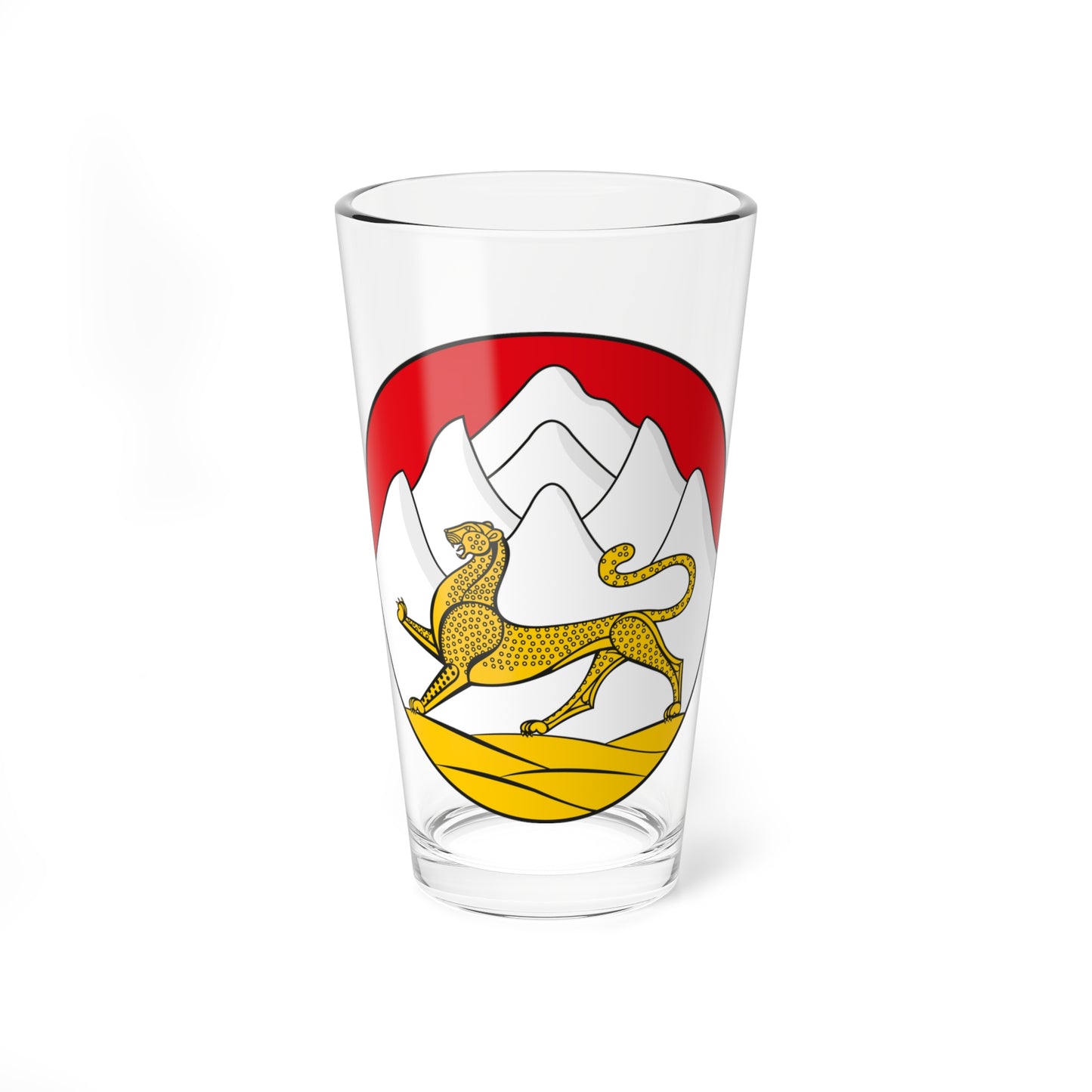 Emblem of North Ossetia (Russia) (Coat of Arms) Pint Glass 16oz