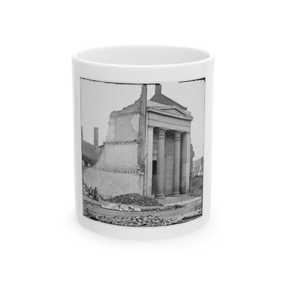 Richmond, Va. Ruins Of The Exchange Bank (Main Street) With The Facade Nearly Intact (U.S. Civil War) White Coffee Mug