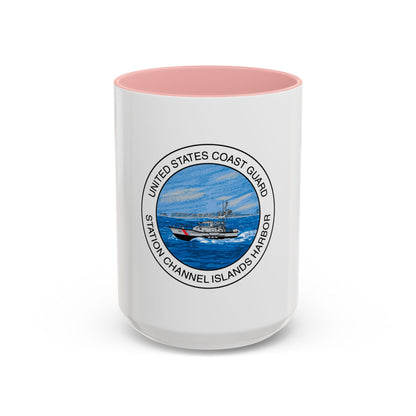 USCG Station Channel Islands Harbor (U.S. Coast Guard) Accent Coffee Mug