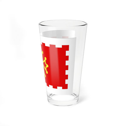 Drapeau non-offiicel fr departement Aude (France) Pint Glass 16oz