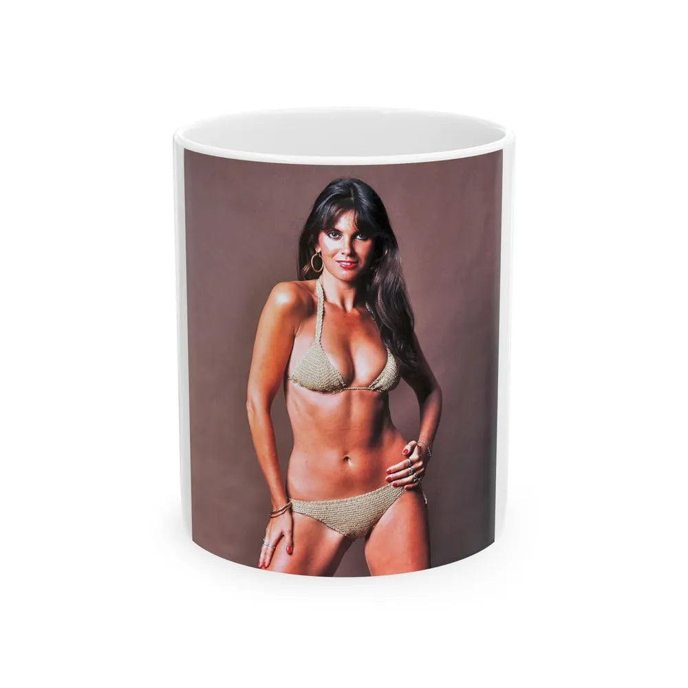 Caroline Munro #256 (Vintage Female Icon) White Coffee Mug-11oz-Go Mug Yourself