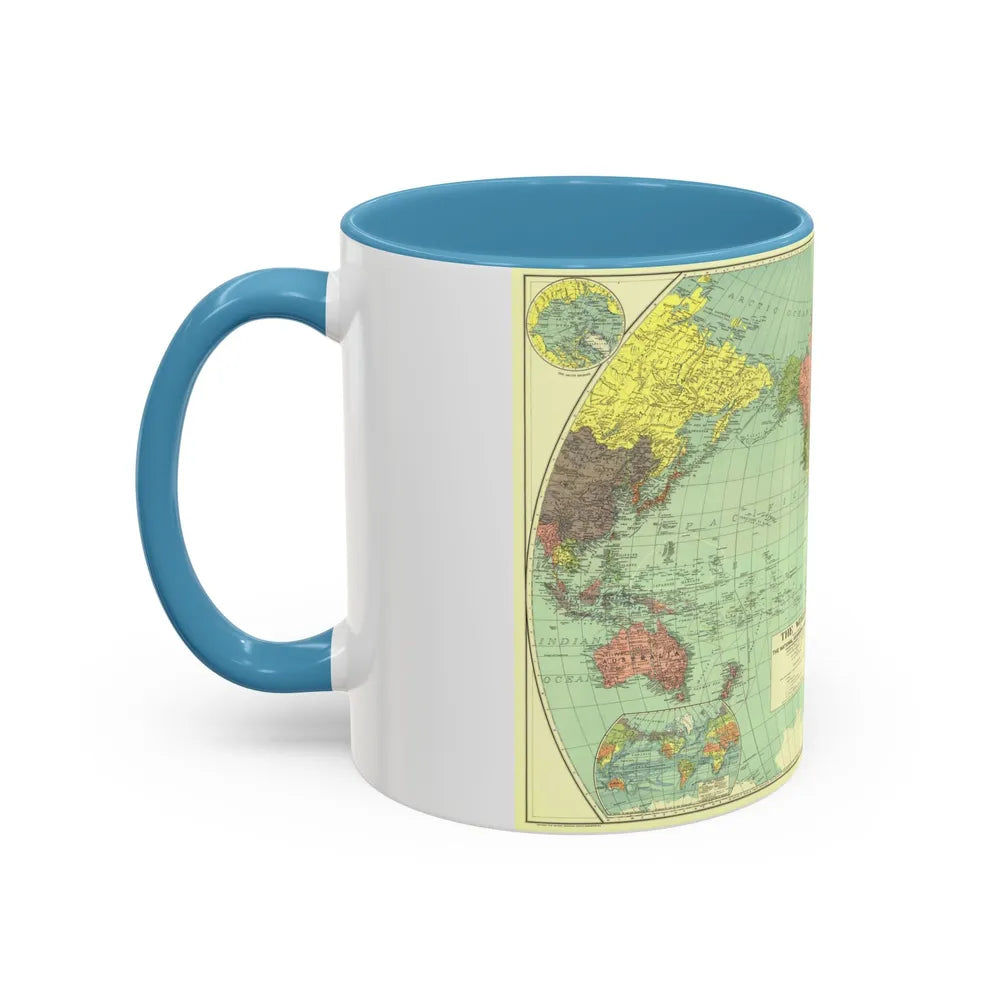 World Map (1932) (Map) Accent Coffee Mug-Go Mug Yourself