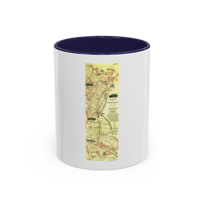 USA - Boston to Washington (1830) (Map) Accent Coffee Mug