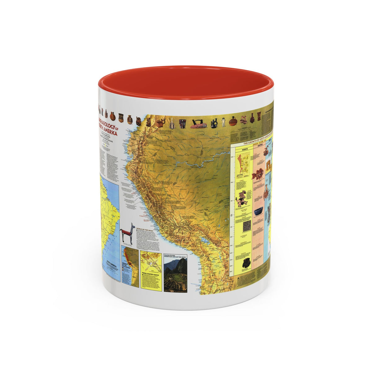 South America - Archaeology (1982) (Map) Accent Coffee Mug