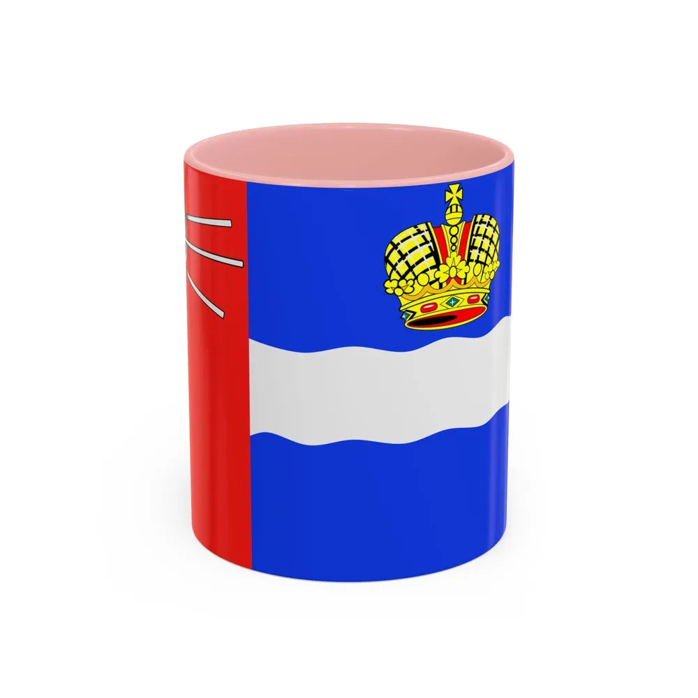 Flag of Kaluga Russia - Accent Coffee Mug-11oz-Pink-Go Mug Yourself