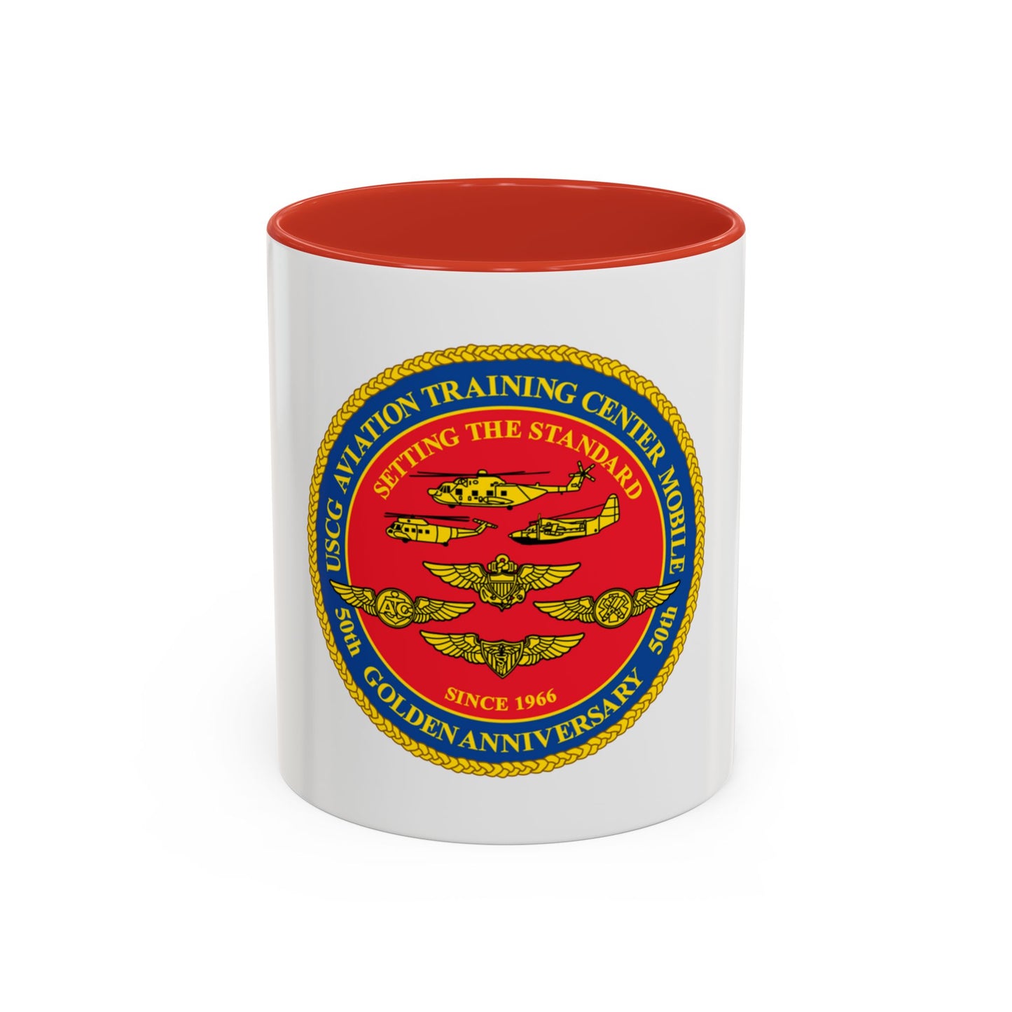 USCG Aviation Training Center Mobile (U.S. Coast Guard) Accent Coffee Mug