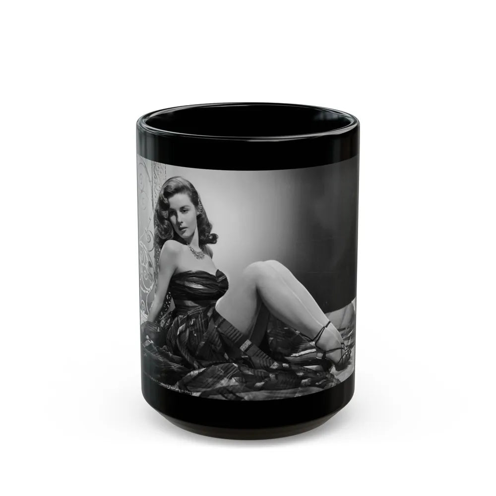 Elaine Stewart #118 (Vintage Female Icon) Black Coffee Mug-15oz-Go Mug Yourself