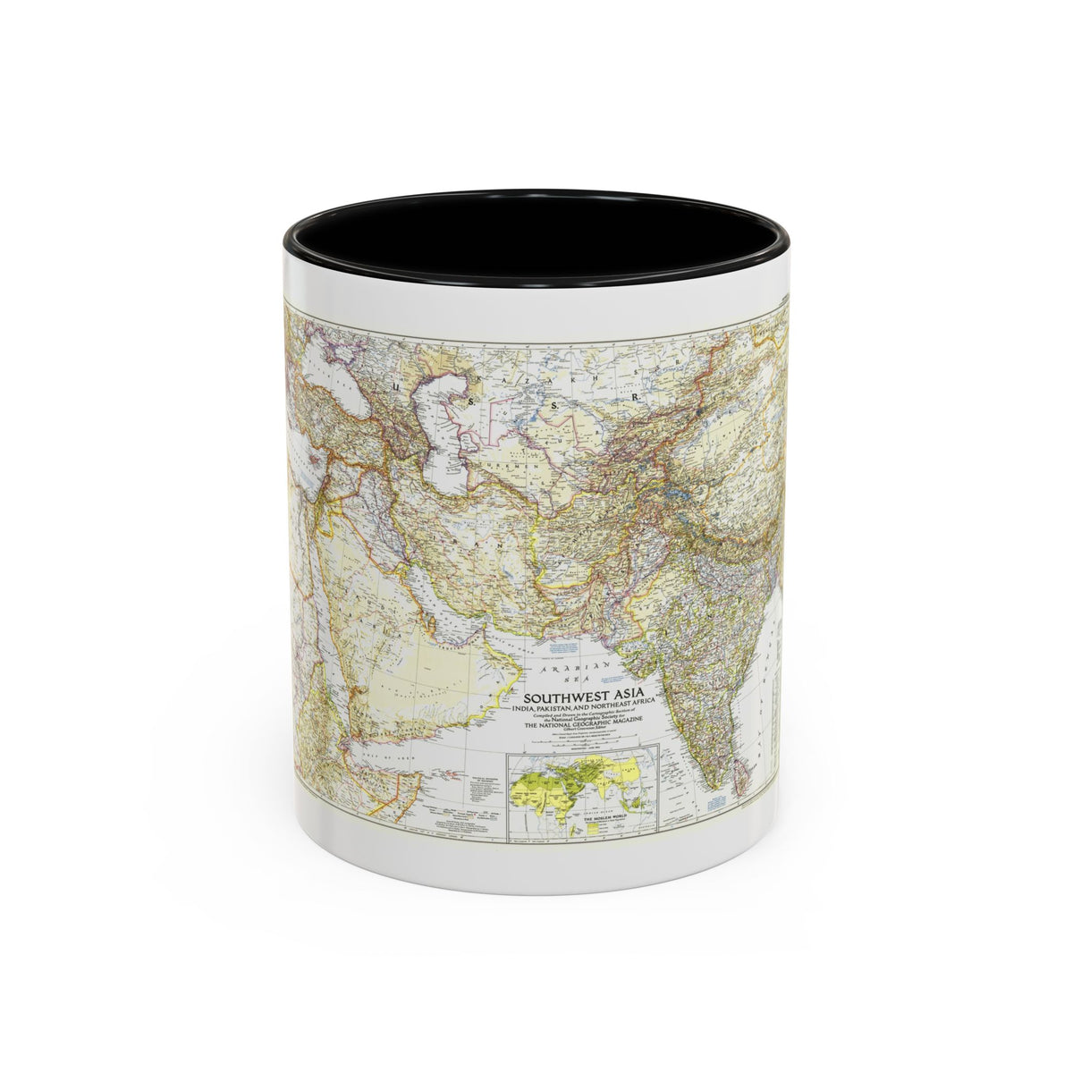 Asia - Southwest (1952) (Map) Accent Coffee Mug