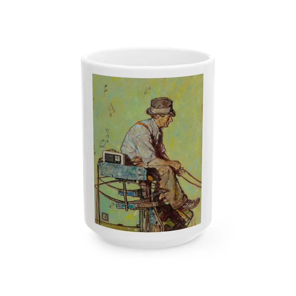 Country Gentleman Magazine cover study, 1940 - White Coffee Mug-15oz-Go Mug Yourself