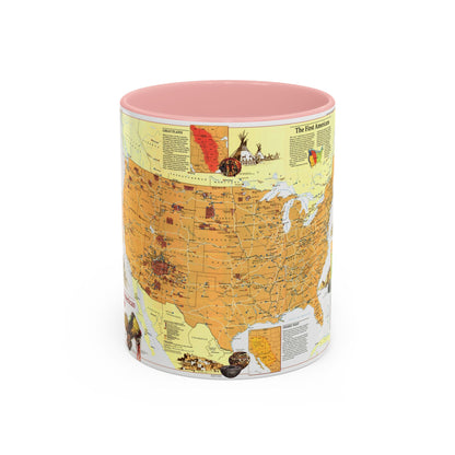 North America - Native American Heritage (1991) (Map) Accent Coffee Mug