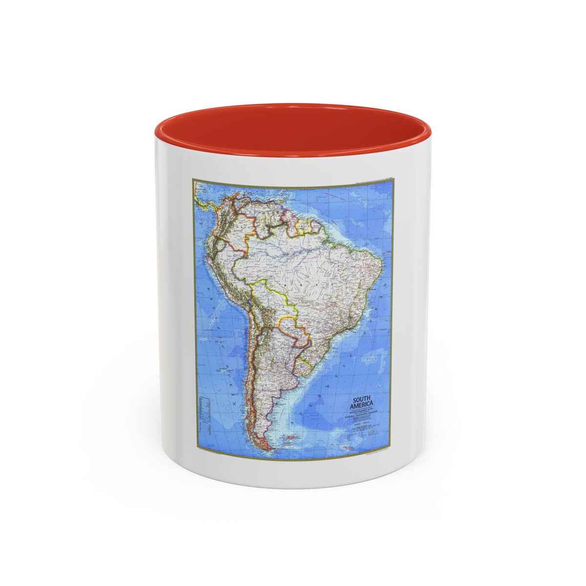 South America (1972) (Map) Accent Coffee Mug