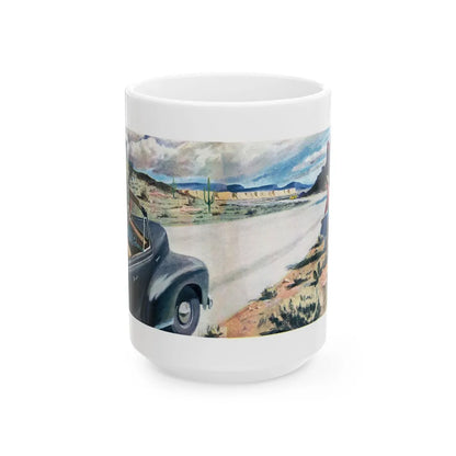 Frame-Up, Liberty, October, 1948 - White Coffee Mug-15oz-Go Mug Yourself