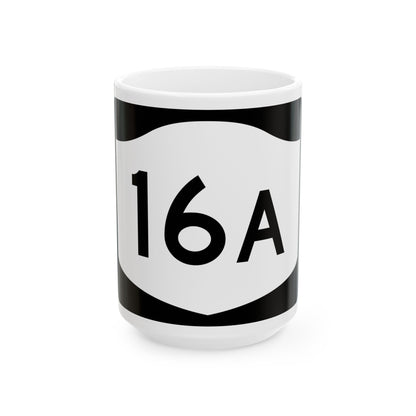 NY-16A (New York) (Road Sign) White Coffee Mug